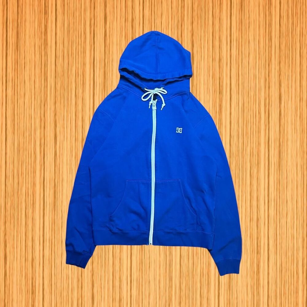 DC Shoes Royal Blue Full Zip Skate Hoodie Y2K